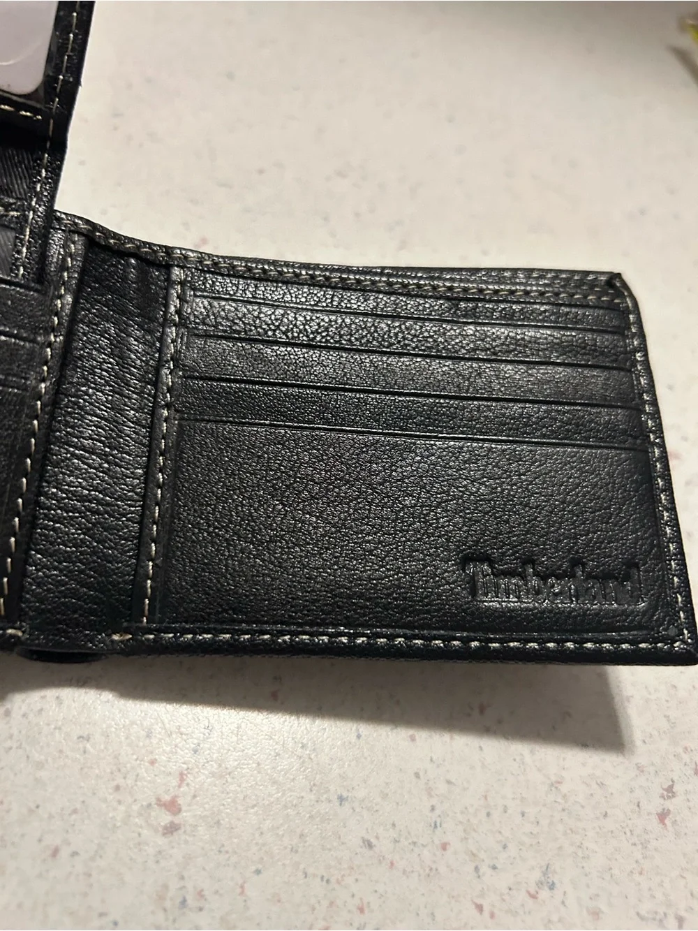 Timberland Black Leather Slim Bi-Fold Wallet
